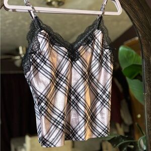 🎀 Victoria’s Secret Plaid & Lace Cami 🎀